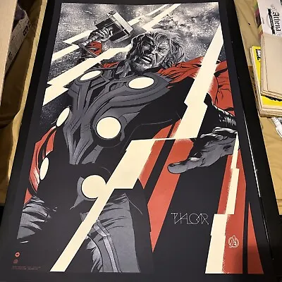 Martin Ansin Thor Variant Glow In The Dark Mondo Art Print GID Marvel Poster • $399.99