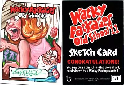 2023 WACKY PACKAGES OLD SCHOOL 11 SKETCH CARD CHARACTER By Kimber Grobman 165 • $99.99