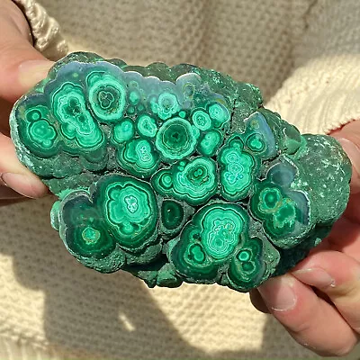 1.37LB Natural Malachite Polish Quartz Crystal Luster Mineral Specimen • $11.06