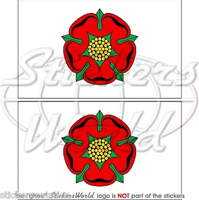 LANCASHIRE Flagge Rote Rose ENGLAND Fahne 75mm Vinyl Sticker Aufkleber X2 • £3.97