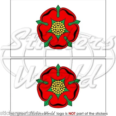 £3.48 • Buy LANCASHIRE Red Rose Flag UK British England 75mm(3 ) Bumper Stickers, Decals X2