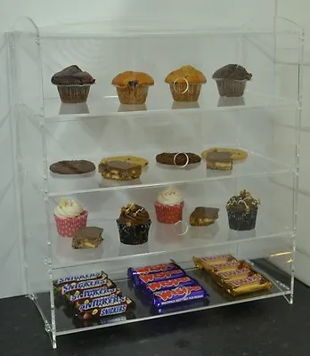 Bakery Pastry Display Case Stand Cabinet Cakes Donuts Cupcakes Perspex Acrylic • £110.77