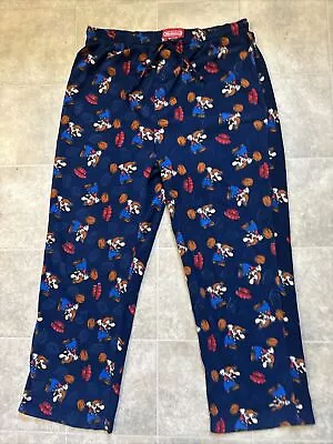 2007 Super Mario Bros “Hammer Time” Blue Pajama Pants Nintendo Adult Size Large • $12