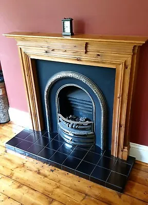 Arched Cast Iron  Wood Surround Coal Effect Fire Fireplace Suite - Gas • £520