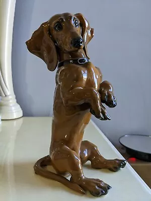 Large Vintage Germany Rosenthal Karner Standing Dachshund Porcelain Figurine 10  • $349.99