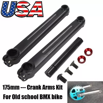 Cranks BMX Crank Arms BMX 3-piece Cranks 175 Mm Chrome Old School 19mm Spindle • $81.99