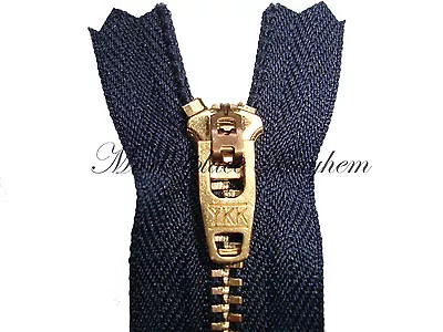 Closed End Zip - Navy Blue - Metal Tooth - Jean/denim/pocket/jacket - Ykk -(hd7) • £3.99