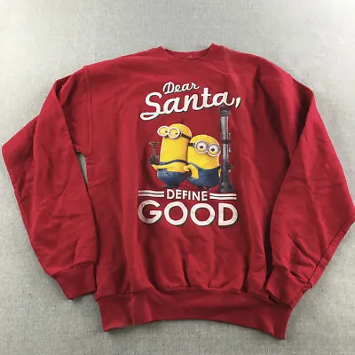 Despicable Me Minions Sweater Adult Size M Christmas Pullover Jumper Red • $9.08