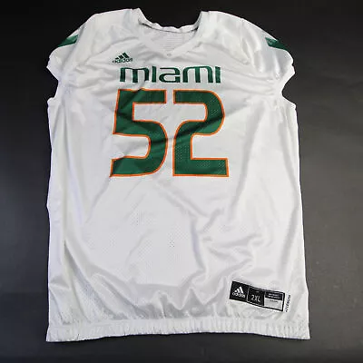 Miami Hurricanes Adidas Practice Jersey - Football Men's White New • $16.24