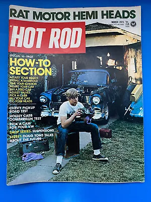 1973 March HOT ROD Magazine Rat Motor Hemi  Doug Toms Pickup Camel Ad VW • $14.95