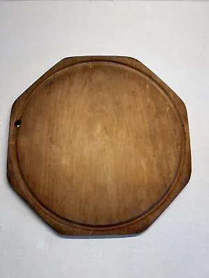 Antique Wood Cutting Board Primitive Octagon Bread Board 9.5” • $82.99