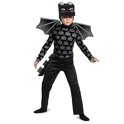 Childs Minecraft Classic Ender Dragon Boy's Halloween Costume S M • $35.17