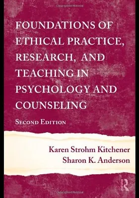 £150.61 • Buy Foundations Of Ethical Practice, Research, And , Kitchener, Anderson..