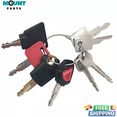 $9.99 • Buy 8 Heavy Equipment Keys Set BOBCAT CAT JCB HITACHI KOBELCO KUBOTA KOMATSU CASE