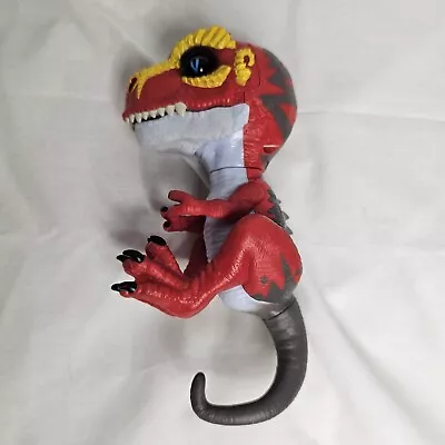 WowWee Fingerlings Untamed T-rex Tracker Red Yellow Interactive Toy Dinosaur • £7