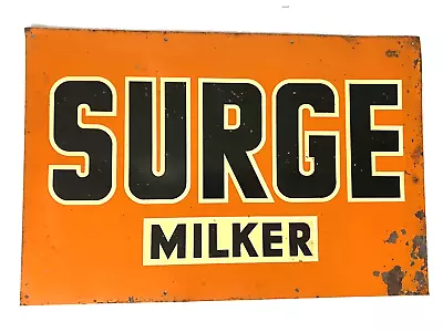 VINTAGE 1958 SURGE MILKER SIGNEARLY AMDORANGE BACKBAR CLUB DECOR18x12 GIFT! • $119.98