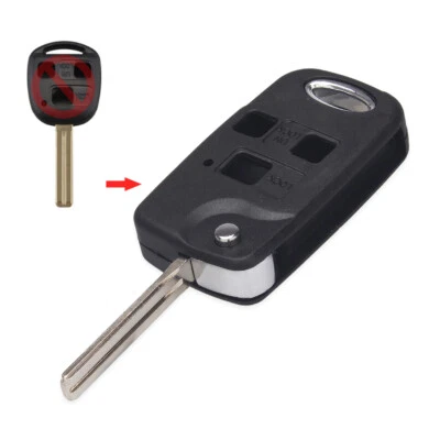 $11.19 • Buy Upgrade Fold Flip Remote Key Fob Case Shell For Lexus IS200 GS300 LS400 RX300