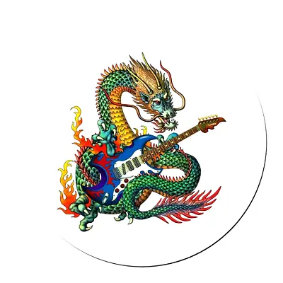 CHINESE DRAGON GUITAR MUSIC PLAYING  Pendant On 925 Sterling Silver 20  Necklace • $17.77