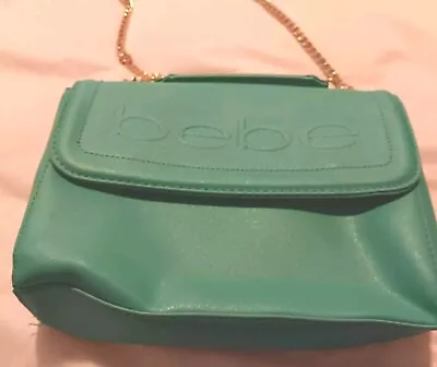 Bebe Green Shoulder  Chain Gold Tone Purse • $5