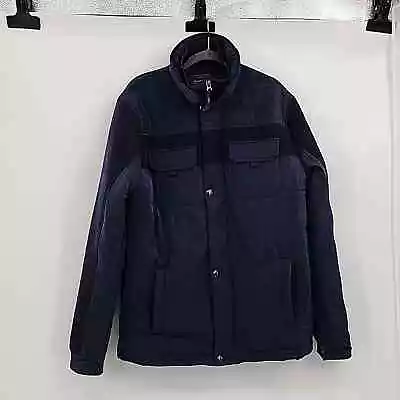 7 Diamonds Malik Men's Quilted Full Zip Blue Jacket Size M • $90