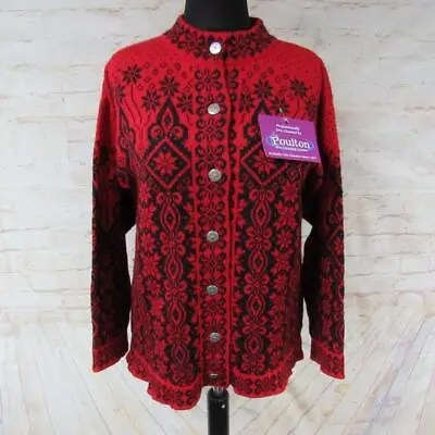 Womens Dry Cleaned Dale Of Norway Fairisle Crew Neck Cardigan Uk Size L Nc04560 • £35.68