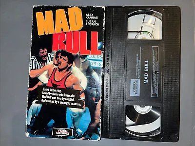 Mad Bull (VHS 1989 Video Treasures) Rare 1977 Alex Karras Wrestling TV Movie 5 • $8.99