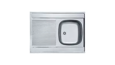 Franke Kitchen Sink Single Bowl Sit On With Drainer Stainless Steel 800 X 600 Mm • £114.95