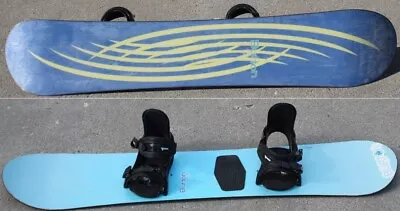 VTG Snowboard 139 Cm Burton Handmade In Austria POLY MDI CORE Freestyle Bindings • $119.97