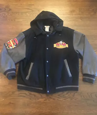 Vintage Mickey Mouse Varsity Jacket With Detachable Hood Size Large • $70