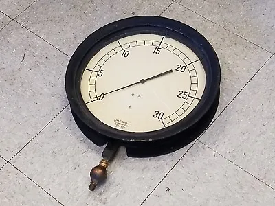 Vintage Jas.P. Marsh 12  Face Pressure Gauge 1/4  NPT Bottom Mount 0-30 PSI • $325