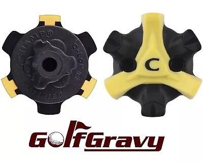 16 CHAMP Scorpion Stinger Golf Cleats Spikes - Q-LOK Black / Yellow (No.75630) • $11.49