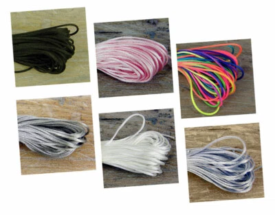 10M Of 1mm Rattail Satin Silk Cord Thread - Kumihimo And Macrame Crafts • £29.95