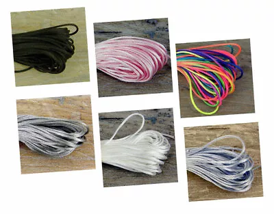 Rattail Kumihimo Braiding Cord  1 Mm Thickness Macramé Thread  Dummy Clips • £29.95