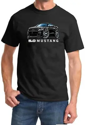 2015 2016 2017 2018 Ford Mustang 5.0 Coupe Full Color Tshirt NEW FREE SHIPPING • $20