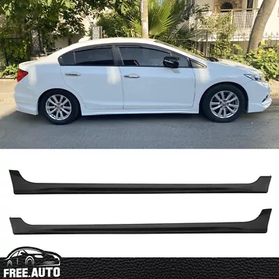 Fits 12-15 Honda Civic 9th Mugen RR Style Side Skirts Rocker Panels Sedan ABS • $114.98