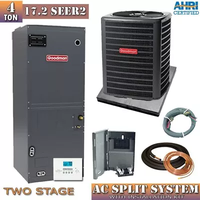 4 Ton 17.2 SEER2 Goodman Ducted Central Air Conditioner Split System GSXC7 AMVT6 • $5649