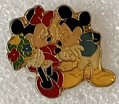 Vintage Mickey Minnie Mouse Flower Bouquet Disney Lapel Pin • $10.99