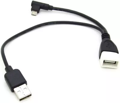 JIUWU Micro USB Male To USB Female Host OTG Cable + USB Power Cable Y Splitter • $9.59