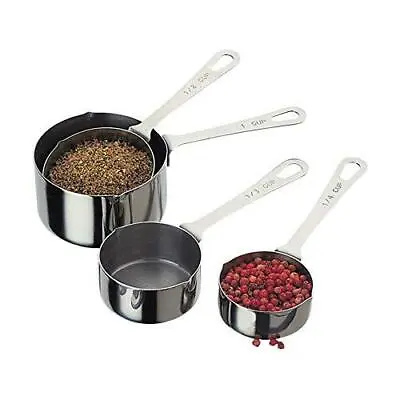 $18.59 • Buy Amco Stainless Steel Measuring Cups, Set Of 4