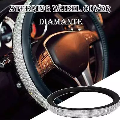 Car Steering Wheel Cover Shiny Rhinestone Bling Diamond For Girl Women Universal • $10.71