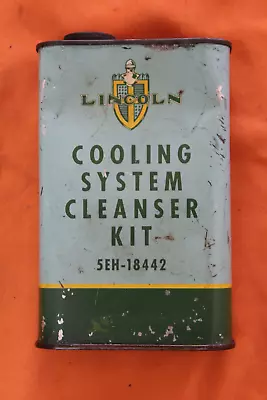 Vintage LINCOLN Cooling System Cleaner Oil Can Ford Motors Detroit Michigan LOOK • $55