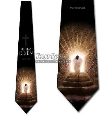 $18.75 • Buy He Has Risen Tie Men's Easter Holiday Religious Neck Ties Brand New