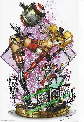 STEAMPUNK  HARLEY QUINN ART PRINT ~ SIGNED JAMIE TYNDALL 11 X17  • $29.99