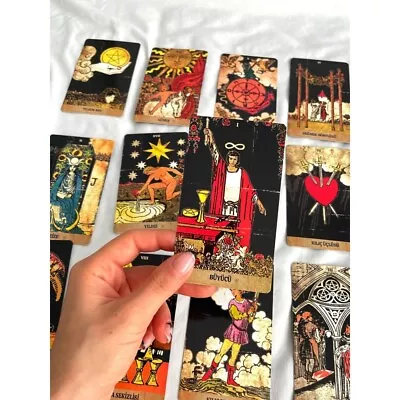 Black Vintage Tarot Card Decks Fortune Telling	 • $19.99