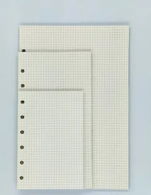 A5 A6 A7 100gsm Squared Notepaper Refills For Six-ring Organiser /Filofax  • £4.28