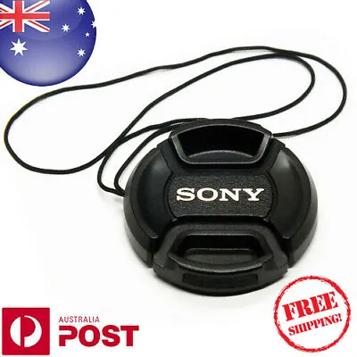$5.29 • Buy Sony Lens Cap 55mm Camera Snap-on Len Cap Cover With Cord - Auspost - Z045