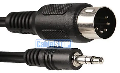 1m 5PIN DIN MALE To 3.5 STEREO 3.5mm JACK AUX PLUG AUDIO CABLE 5 PIN LEAD • £3.25