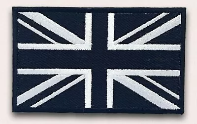 Union Jack Black Flag Embroidery Sew On Iron On Patch Badge FREE UK POST • £2.79