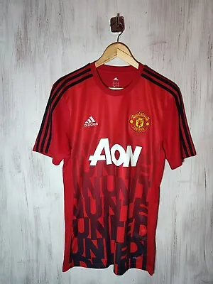 Manchester United 2015 2016 Training Size M Adidas Soccer Shirt Football Kit Tee • $39.95