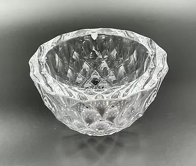 Vintage Orrefors SIGNED Crystal Bowl 5  D X 3 1/4  H Very Heavy • $35